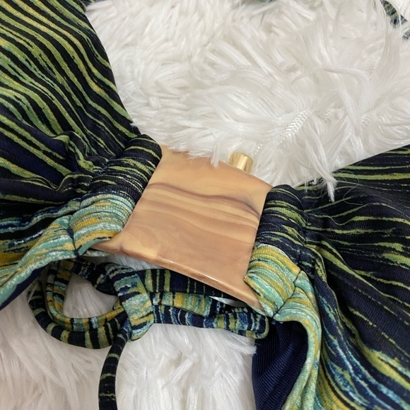 NWT Vince Camuto Swim midnight waves strappy back bikini top deep sea - Picture 4 of 11